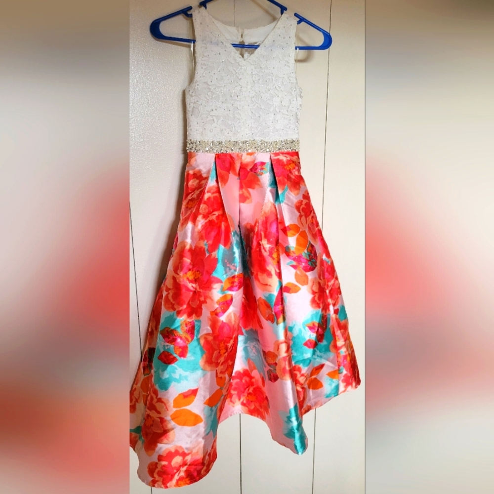 Speechless kids 8 floral formal gown